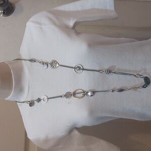 Multi Tones Boho Station Style Long Necklace
